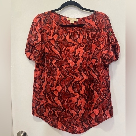 Michael Kors Snake Print Top Sz M - Picture 1 of 4